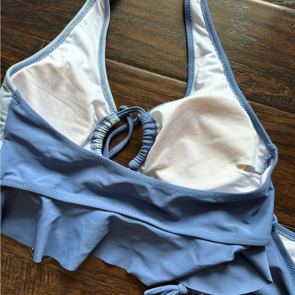 Blue Ruffle Bikini Set - Picture 3 of 3